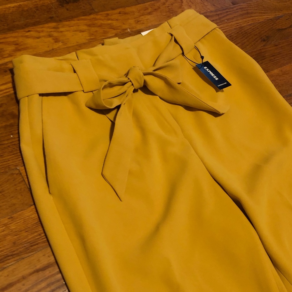 Express High Rise Mustard Dress Pants